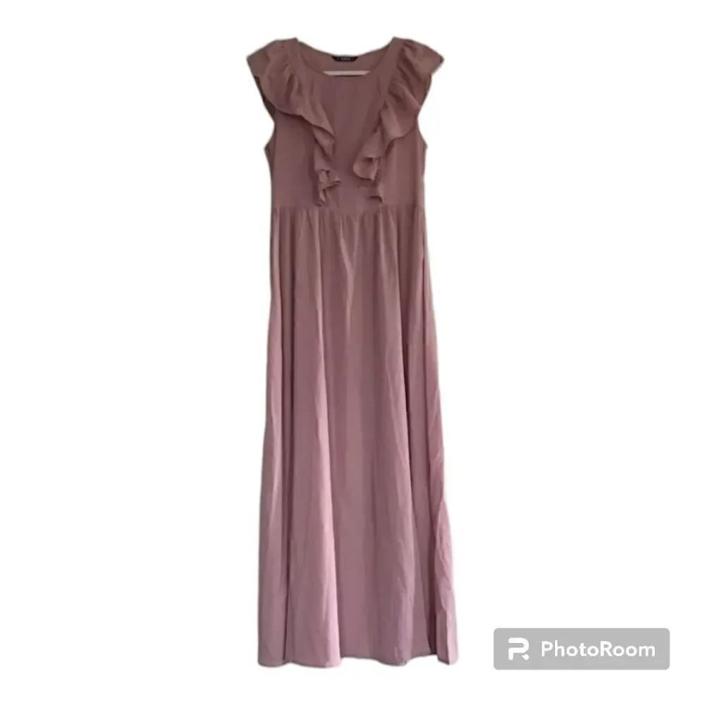 Shein Sleeveless Ruffle Maxi Dress